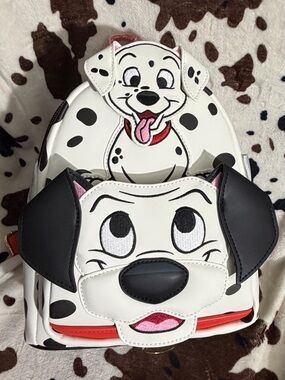 Loungefly White, Black & Red Dalmatian Puppy Backpack